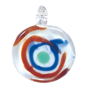 Silver Foiled Glass Drop Pendants 12041