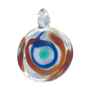 Silver Foiled Glass Drop Pendants 12042