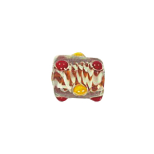 Lampworked Silver foiled Beads 11452