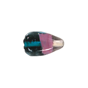 2 tone color lined Glass Beads and w or stringer designs 11698