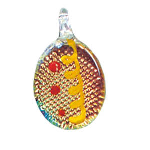 Silver Foiled Glass Pendants 11942