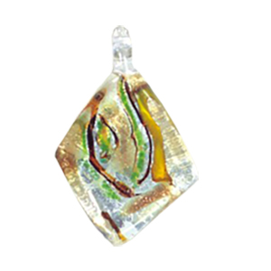 Silver Foiled Glass Pendants 11954