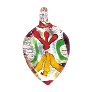 Silver Foiled Glass Pendants 11955