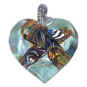 Silver Foiled Glass Pendants 11998