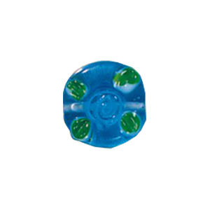 Stringer and Dotted Color lined fancy decorated flat Round Glass Beads 14004