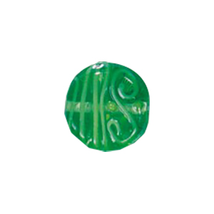Stringer and Dotted Color lined fancy decorated flat Round Glass Beads 14025