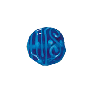 Stringer and Dotted Color lined fancy decorated flat Round Glass Beads 14026