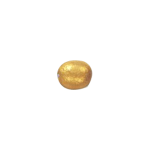 Golden Metallic finish Pressed Glass Beads 14076
