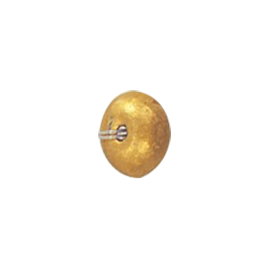Golden Metallic finish Pressed Glass Beads 14081
