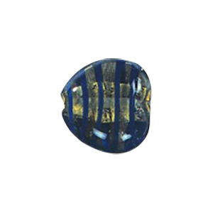 Lampworked Silver foiled Glass Heart Beads 14234