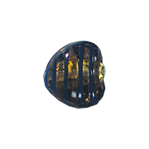 Lampworked Silver foiled Glass Heart Beads 14237