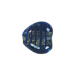 Lampworked Silver foiled Glass Heart Beads 14246