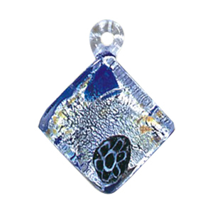 Silver foiled Glass Pendants 14464