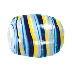 Striped large Furnace Glass Beads 14931
