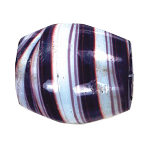 Striped large Furnace Glass Beads 14933