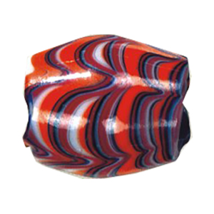 Striped large Furnace Glass Beads 14934