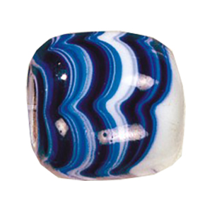 Striped large Furnace Glass Beads 14941