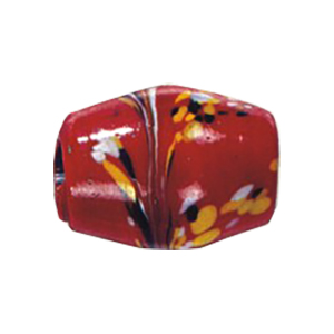 Printed and Striped large Furnace Glass Beads 14997