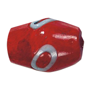 Printed and Striped large Furnace Glass Beads 15005