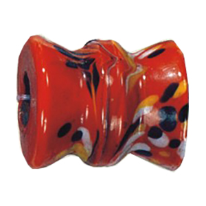 Printed and Striped large Furnace Glass Beads 15008