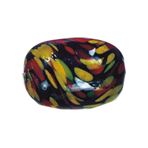 Printed and Striped large Furnace Glass Beads 15012