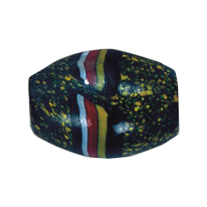Printed and Striped large Furnace Glass Beads 15017