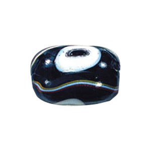 Evil Eyed and Striped large Furnace Glass Beads 15058