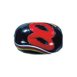 Evil Eyed and Striped large Furnace Glass Beads 15063