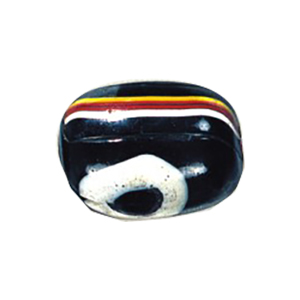Evil Eyed and Striped large Furnace Glass Beads 15067