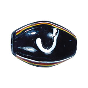 Evil Eyed and Striped large Furnace Glass Beads 15069