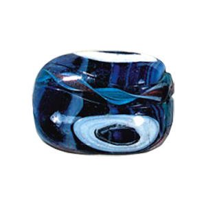 Evil Eyed and Striped large Furnace Glass Beads 15071