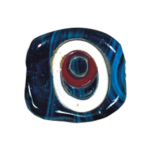 Evil Eyed and Striped large Furnace Glass Beads 15079