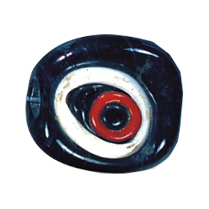 Evil Eyed and Striped large Furnace Glass Beads 15080