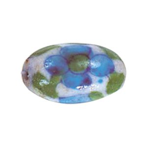 Printed and Striped medium   large Furnace Glass Beads 15138