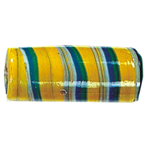 Feathered and Striped large Furnace Glass Beads 15160