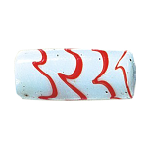 Feathered and Striped large Furnace Glass Beads 15161