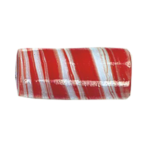 Feathered and Striped large Furnace Glass Beads 15164