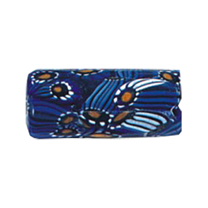 Printed Striped Venetian large Furnace Glass Beads 15179