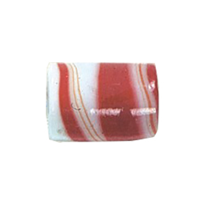 Feathered and Striped large Furnace Glass Beads 15204