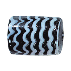 Feathered and Striped large Furnace Glass Beads 15220