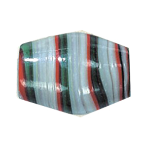 Feathered and Striped large Furnace Glass Beads 15227