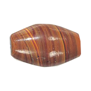 Feathered and Striped large Furnace Glass Beads 15229
