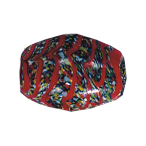 Printed large Furnace Glass Beads 15237