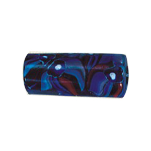 Printed Striped Venetian small   medium Furnace Glass Bead 15301