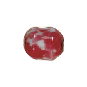 Printed Striped Venetian small   medium Furnace Glass Bead 15306