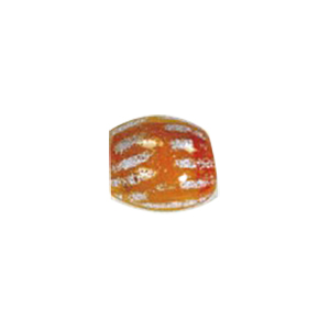 Printed Striped Venetian small   medium Furnace Glass Bead 15307