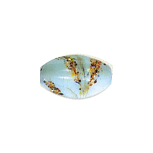 Printed Striped Venetian small   medium Furnace Glass Bead 15317