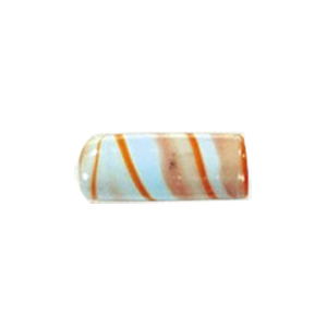 Feathered and Striped small   medium Furnace Glass Beads 15360