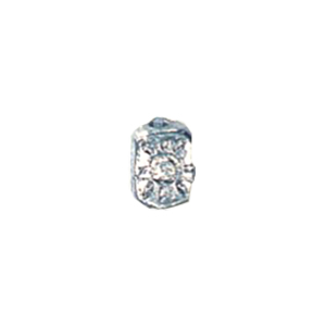 Zinc Alloy casted beads Silver plated 13596