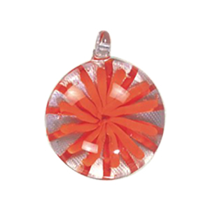 Silver foiled Glass Pendants 15444
